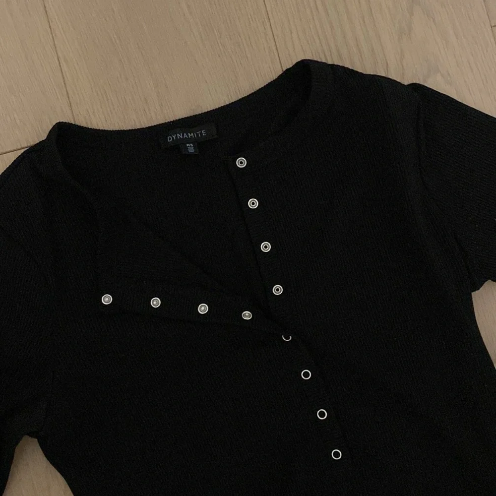 Dynamite - Ribbed Button Up Bodysuit - Picture 2 of 3